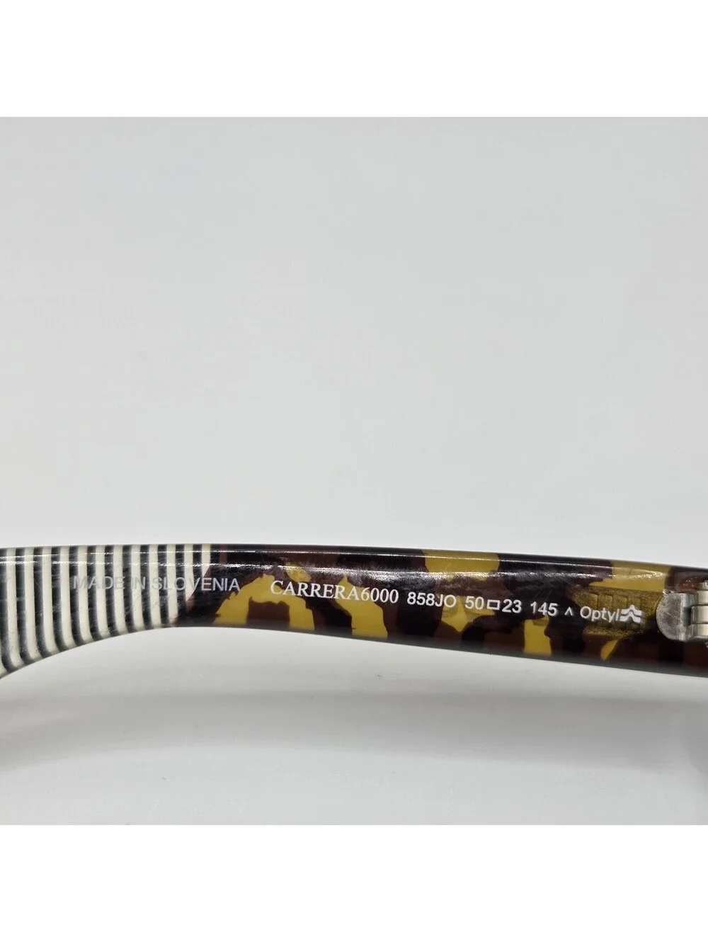 Carrera Glasses Frames Only 6000 858JO Brown Tortoise Stripes Made In Slovenia